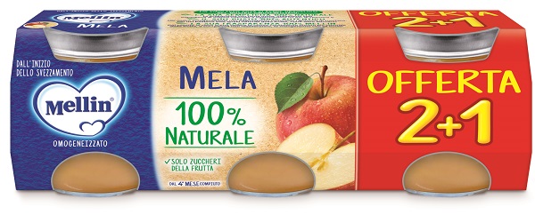 MELLIN OMOGENEIZZATO MELA 3PZ DA 100 G - Farmacia Bartoli