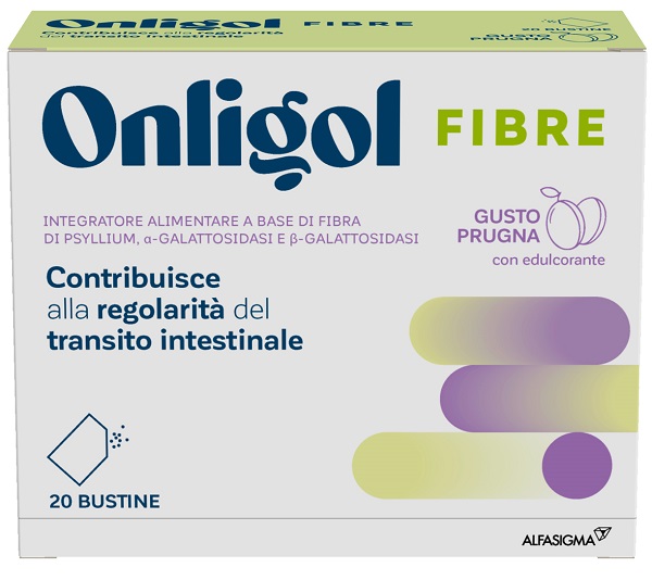 ONLIGOL FIBRE PRUGNA 20 BUSTINE - Farmacia Bartoli