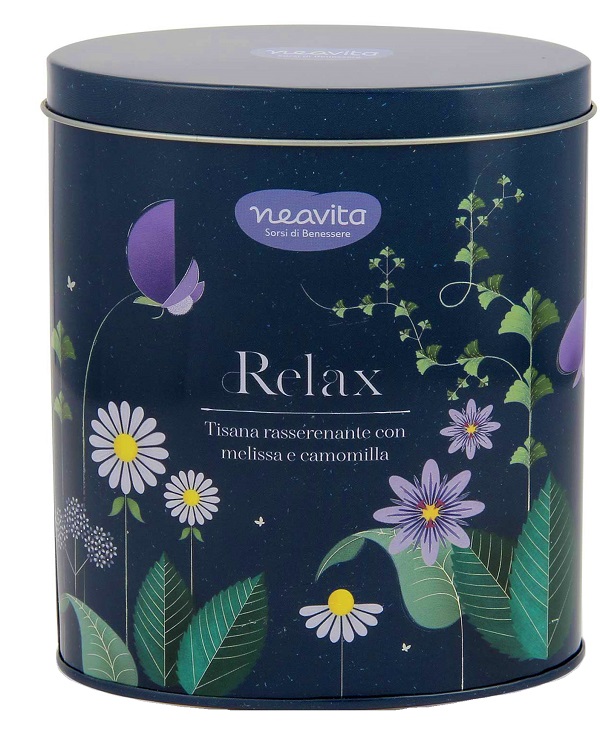 NEAVITA TISANA RELAX FILTROSCRIGNO IN OVAL TIN - Farmacia Bartoli