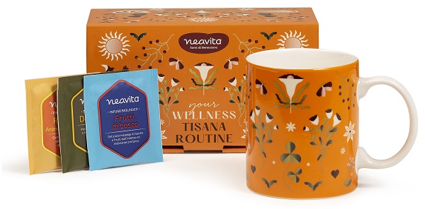NEAVITA COFANETTO TISANA ROUTINE DAILY ARANCIONE: CONTIENE 9 FILTRI BIO E MUG DA 300 ML - Farmacia Bartoli