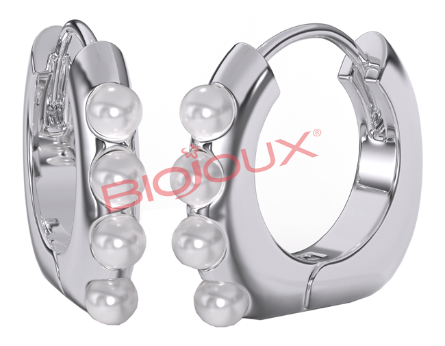 BJT316 ORECCHINO DOLORES PEARLS 18MM STEEL SILK - Farmacia Bartoli