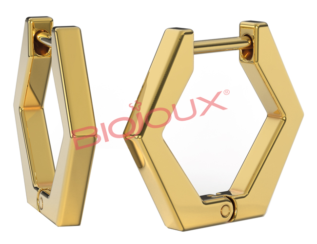 BJT319 ORECCHINO SOLEDAD GOLDEN 17MM STEEL GOLD PLATED - Farmacia Bartoli