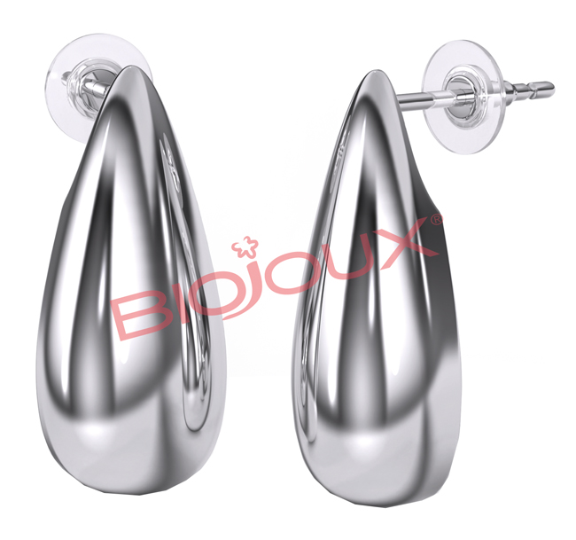 BJT324 ORECCHINO BELEN 20MM STEEL SILK - Farmacia Bartoli