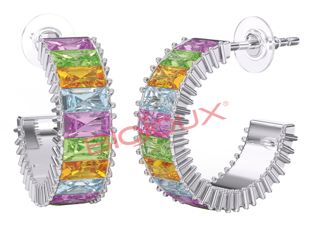BJT326 ORECCHINO ELLEN COLOR 22MM STEEL SILK - Farmacia Bartoli