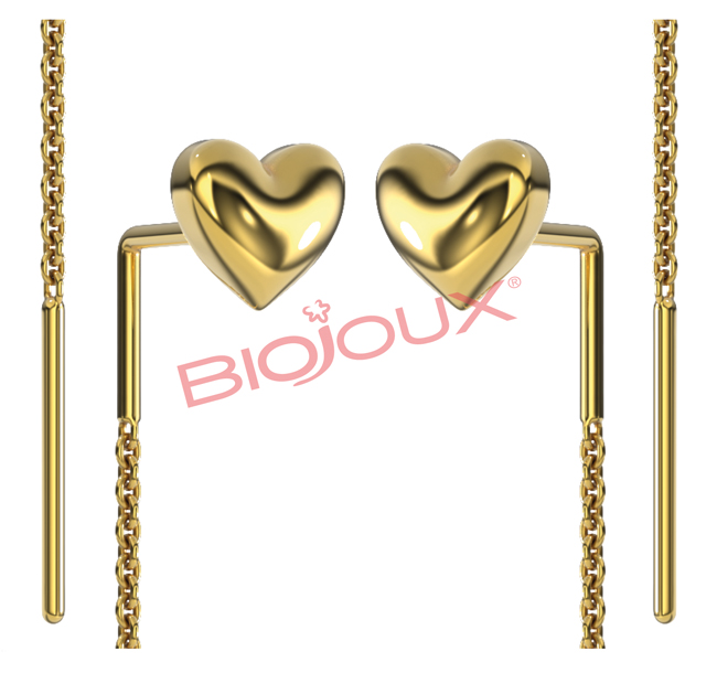 BJT329 ORECCHINO GRACE 50MM STEEL GOLD PLATED - Farmacia Bartoli