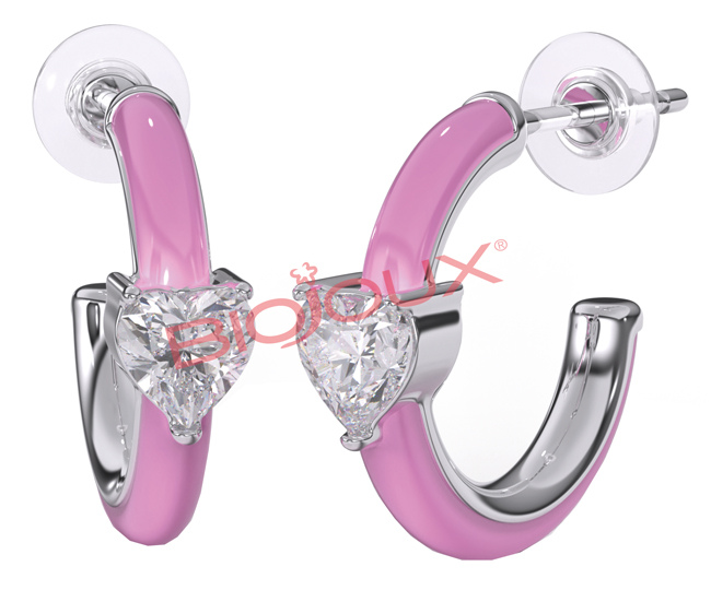 BJT336 ORECCHINO LEILA 16MM STEEL SILK - Farmacia Bartoli