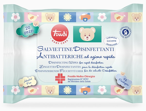 TRUDI BABY CARE SALVIETTINE DISINFETTANTI PMC 20 PEZZI - Farmacia Bartoli
