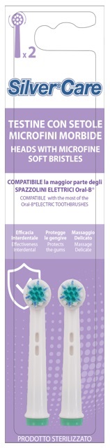 SILVERCARE SENSITIVE 2 TESTINE RICAMBIO COMPATIBILI ORAL B - Farmacia Bartoli