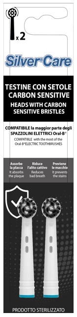 SILVERCARE CARBON 2 TESTINE RICAMBIO COMPATIBILI ORAL B - Farmacia Bartoli