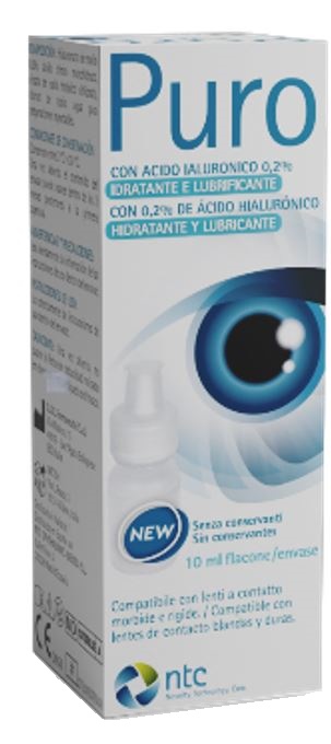 SOLUZIONE STERILE PER USO OFTALMICO PURO IDRATANTE E LUBRIFICANTE 0,2% ACIDO IALURONICO SENZA CONSERVANTI 10 ML - Farmacia Bartoli