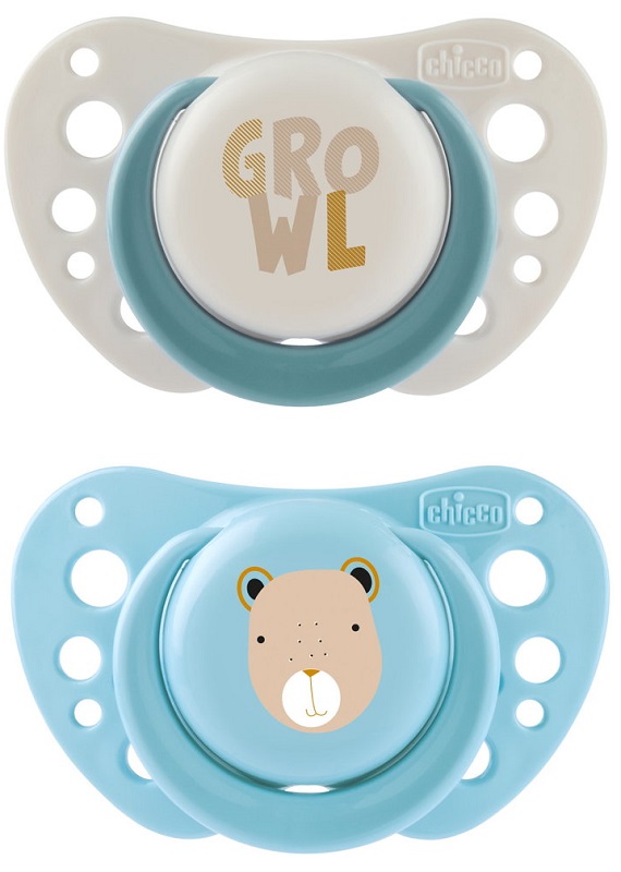 CHICCO SUCCHIETTI AIR AZZURRO SILICONE 2-6 MESI 2 PEZZI - Farmacia Bartoli