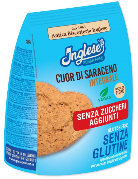 INGLESE BISCOTTI CUOR DI SARACENO INTEGRALI SENZA ZUCCHERI AGGIUNTI 200 G - Farmacia Bartoli