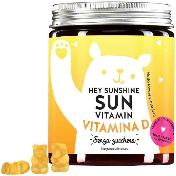 HEY SUNSHINE SUN VITAMINS MIT D3 SUGARFREE 45 CARAMELLE GOMMOSE - Farmacia Bartoli