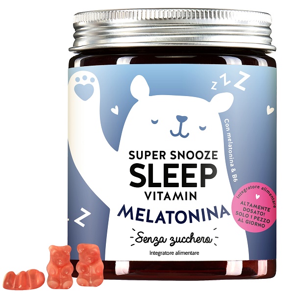 SUPER SNOOZE SLEEP VITAMIN WITH MELATONIN SUGARFREE 45 CARAMELLE GOMMOSE - Farmacia Bartoli