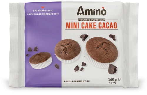 AMINO' MINI CAKE CACAO 4 PEZZI DA 40 G - Farmacia Bartoli