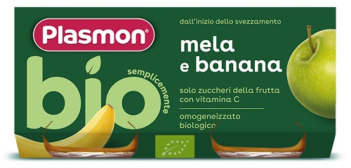 PLASMON OMOGENEIZZATO BIO BANANA MELA 2 VASETTI X 80 G - Farmacia Bartoli