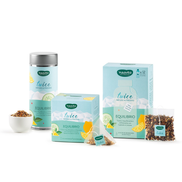 NEAVITA FILTROSCRIGNO TISANA EQUILIBRIO MINI TIN VERDE TWICE TO GO 3 PEZZI - Farmacia Bartoli