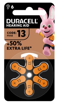 DURACELL EASY TAB 13 ARANCIO BATTERIA PER APPARECCHIO ACUSTICO 6 PEZZI - Farmacia Bartoli