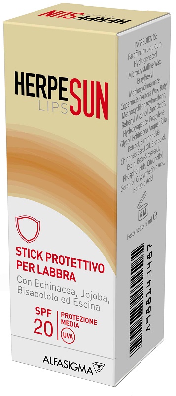 HERPESUN LIP STICK LABBRA SPF 20 5 ML - Farmacia Bartoli