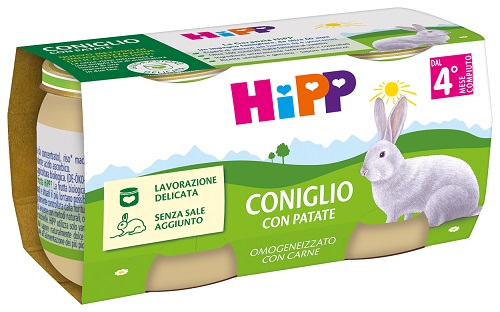HIPP OMOGENEIZZATO CONIGLIO CON PATATE 2 PEZZI DA 80 G - Farmacia Bartoli