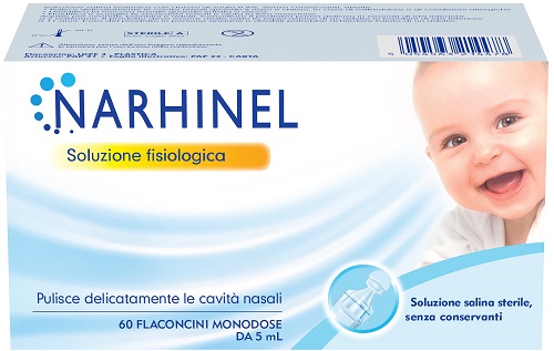 SOLUZIONE FISIOLOGICA PER ASPIRATORE NASALE NARHINEL 60 FLACONCINI DA 5 ML - Farmacia Bartoli
