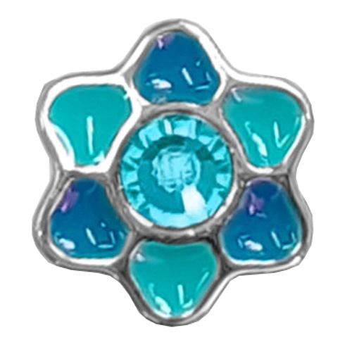 INK1231C FORALOBI FLOWER TURQUOISE STAINLESS STEEL - Farmacia Bartoli