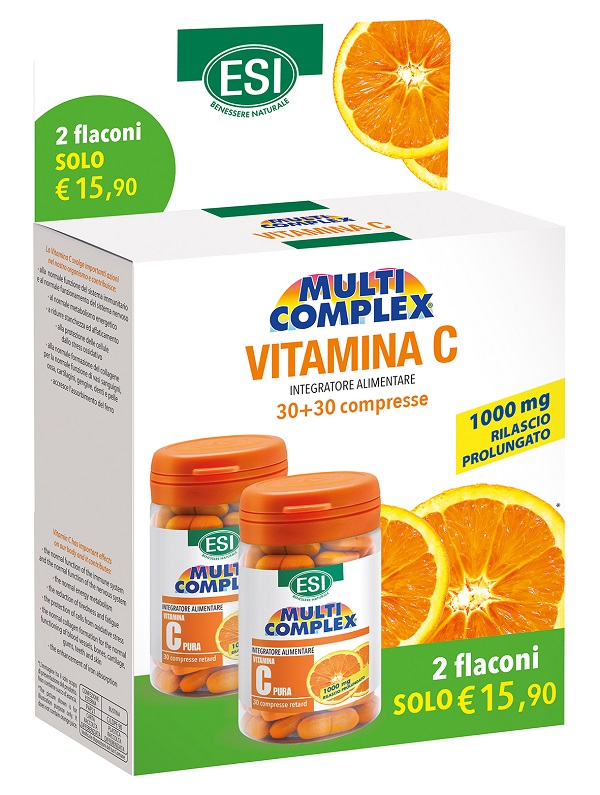 ESI VITAMINA C 1000MG RILASCIO PROLUNGATO 30+30 COMPRESSE SENZA GLUTINE - Farmacia Bartoli