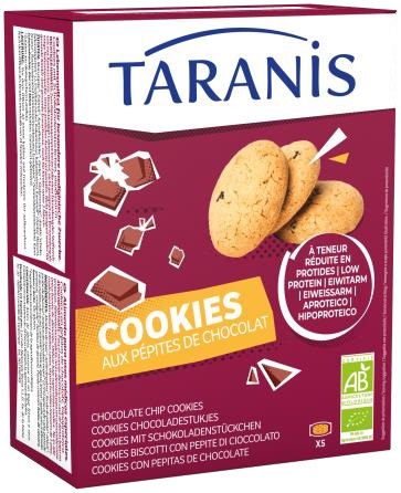 TARANIS COOKIES CON PEPITE AL CIOCCOLATO 5 MONOPORZIONI DA 32 G - Farmacia Bartoli