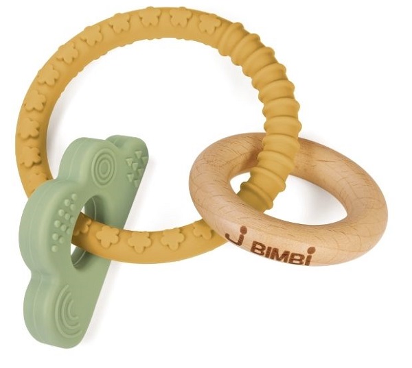 J BIMBI BITE&PLAY CHARMS MASSAGGIAGENGIVE 4M+ GIALLO NUVOLA - Farmacia Bartoli