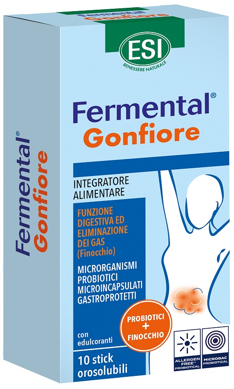 ESI FERMENTAL GONFIORE 10 STICK OROSOLUBILI - Farmacia Bartoli