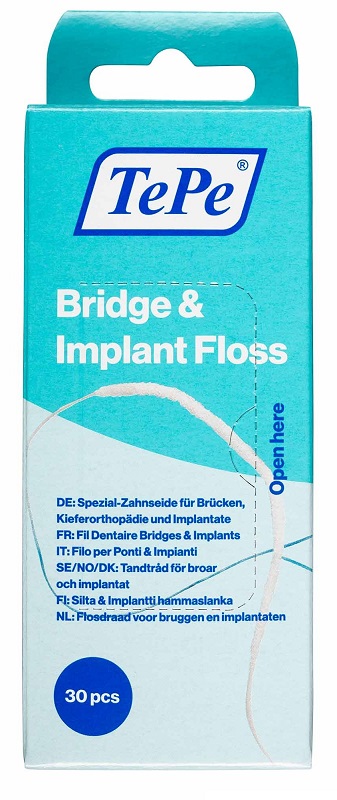 TEPE FILO PONTI & IMPIANTI TEPE BRIDGE & IMPLANT FLOSS 30 PEZZI - Farmacia Bartoli