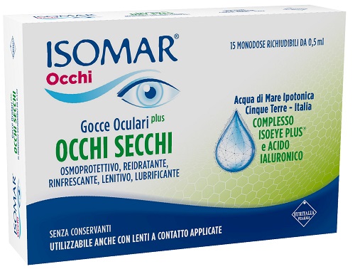 ISOMAR OCCHI SECCHI PLUS GOCCE OCULARI ACIDO IALURONICO 0,20% 15 FLACONCINI - Farmacia Bartoli