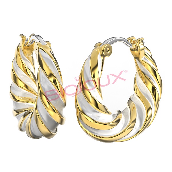 BJT364 ORECCHINO ALARA BLACK GOLD PLATED - Farmacia Bartoli