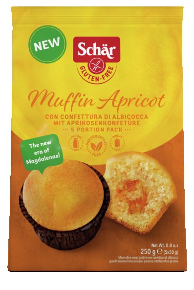 SCHAR MUFFIN APRICOT 5 PEZZI DA 50 G - Farmacia Bartoli