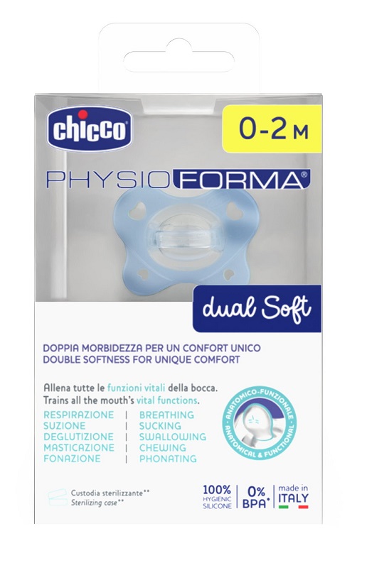 CHICCO DUAL SOFT BLU 0-2 1 PEZZO - Farmacia Bartoli