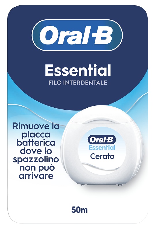 ORALB ESSENTIAL FILO CERATO INTERDENTALE 50 METRI - Farmacia Bartoli