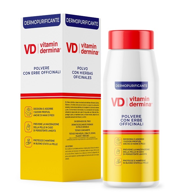 VITAMINDERMINA POLVERE ERBE OFFICINALI DERMOPURIFICANTE 100 G - Farmacia Bartoli