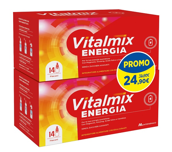 VITALMIX ENERGIA 14 FLACONCINI DA 10 ML BIPACK PROMO CON EDULCORANTI SENZA ZUCCHERI AGGIUNTI GLUTINE E LATTOSIO - Farmacia Bartoli