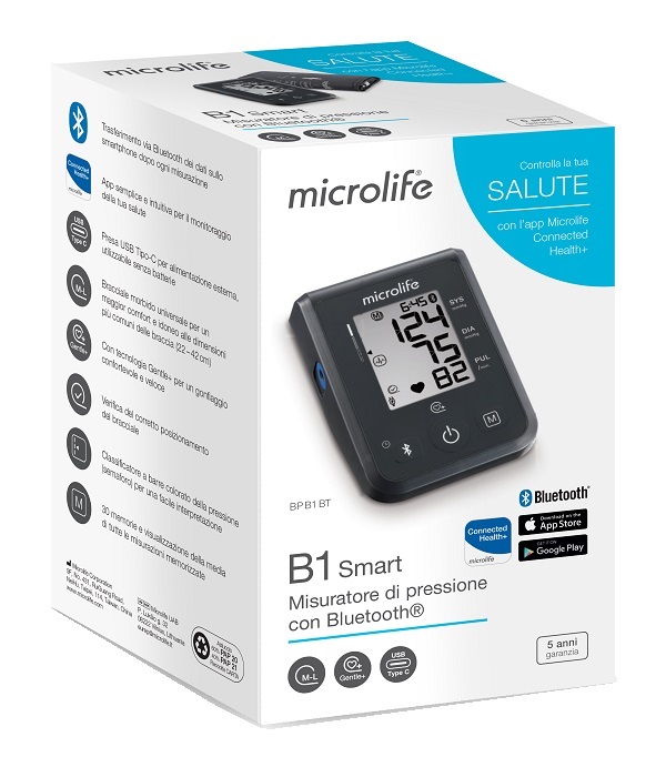 MICROLIFE MISURATORE B1 SMART CON BLUETOOTH - Farmacia Bartoli