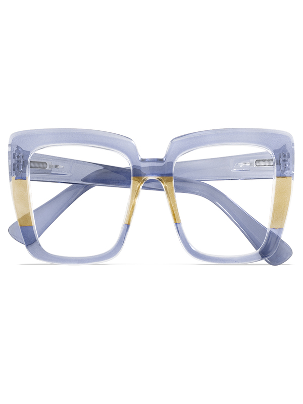 OCCHIALE DA LETTURA PREMONTATO TWINS GOLD MOUSSE AZZURRO/GIALLO +3,50 - Farmacia Bartoli